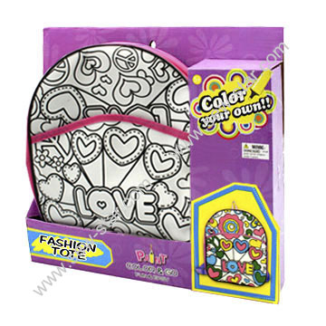 Color Your Own BackPack - Satin bag with 4 markers/Fabric markers/Textile markers
